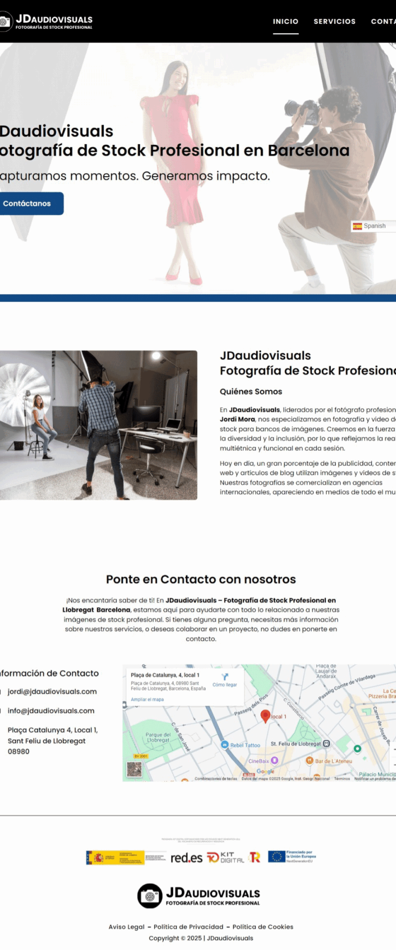 Captura de pantalla jdaudiovisuals